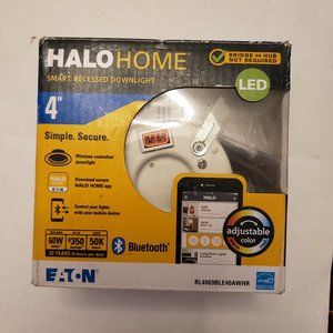 Eaton Halo Home RL4069BLE40AWH Smart Bluetooth, 4" LED Recessed Light, White NEW